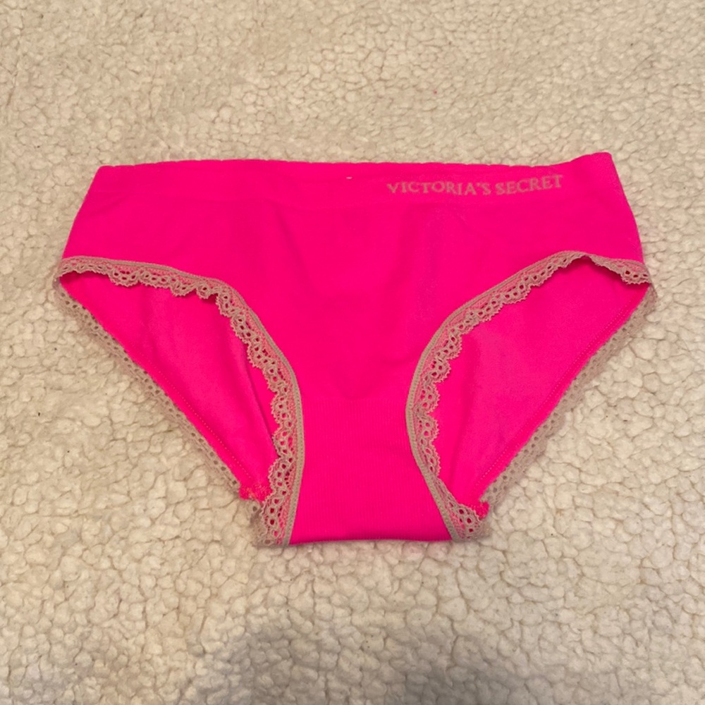 Victoria’s Secret Neon Pink Hiphugger Lace Panty